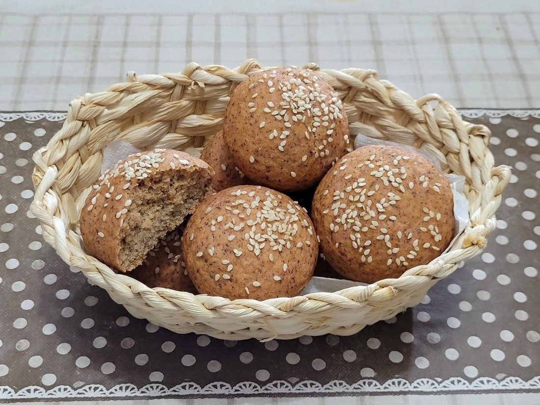 Pão de lentilha vegano proteico