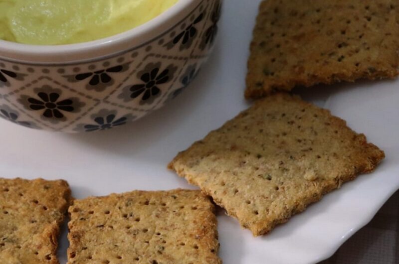 Biscoito Cracker Vegano de Okara