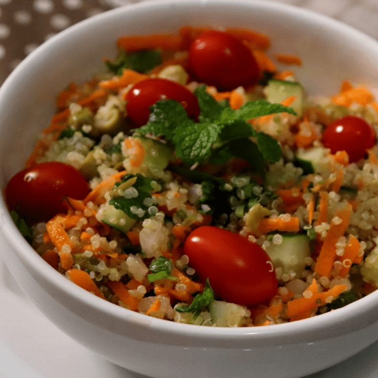 receita de salada tabule sem glúten de quinoa