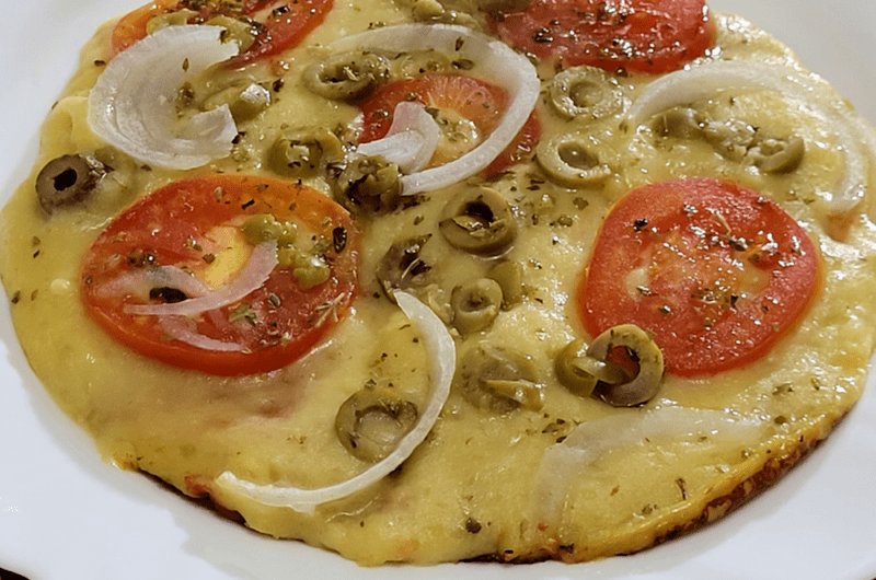 Lanche Vegano Tipo Pizza Sem Glúten