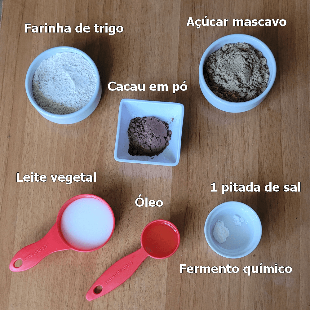 Receita de Bolo de Caneca Vegano de Chocolate