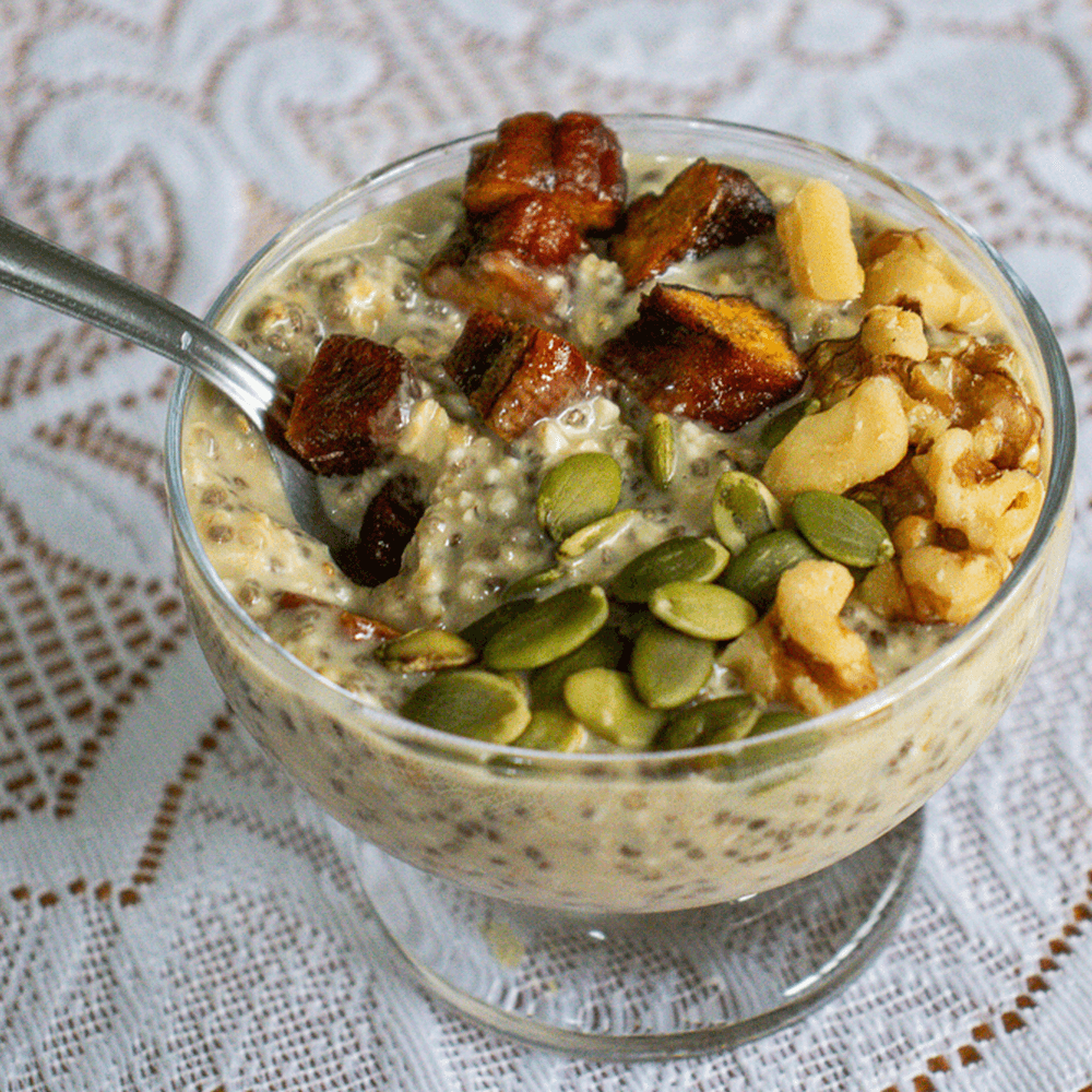  overnight oats uma das 3 receitas veganas para café da manhã