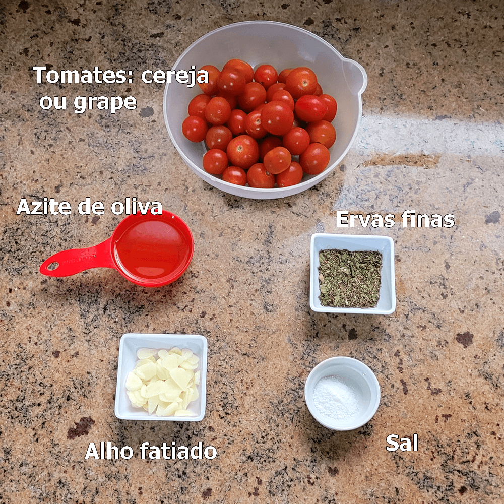 receita de tomates confitados na frigideira