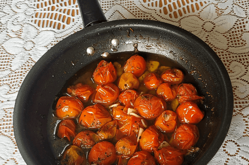 Tomates Confitados na Frigideira