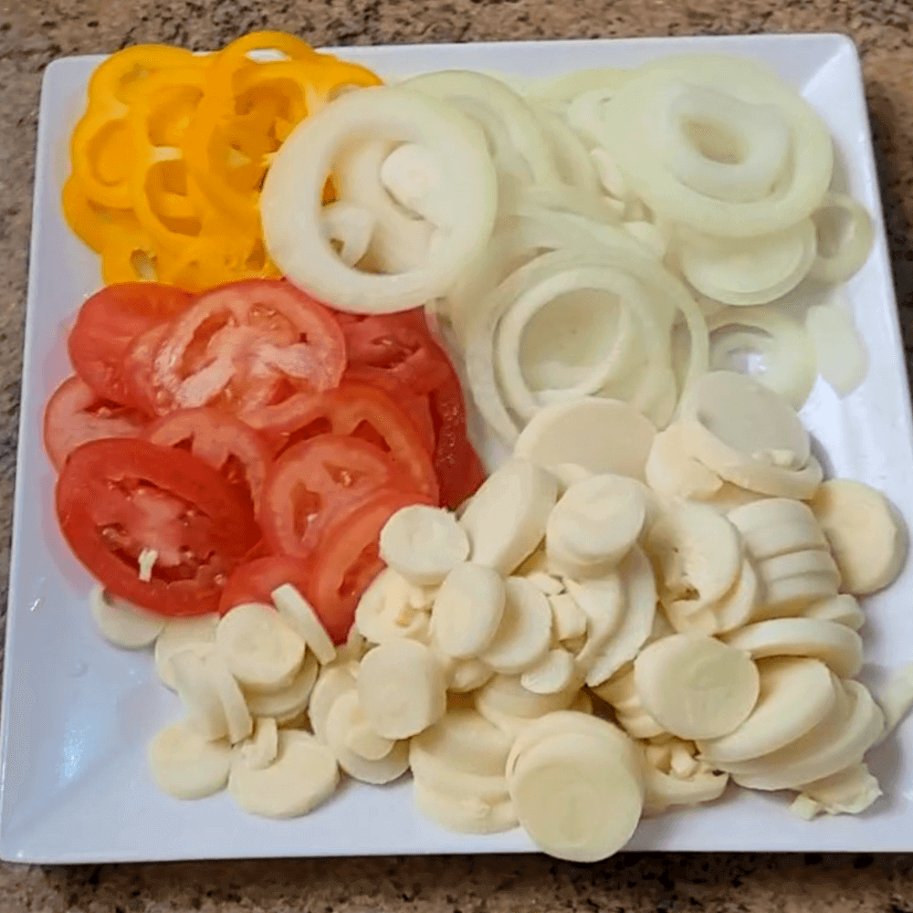 ingredientes da bacalhoada vegana